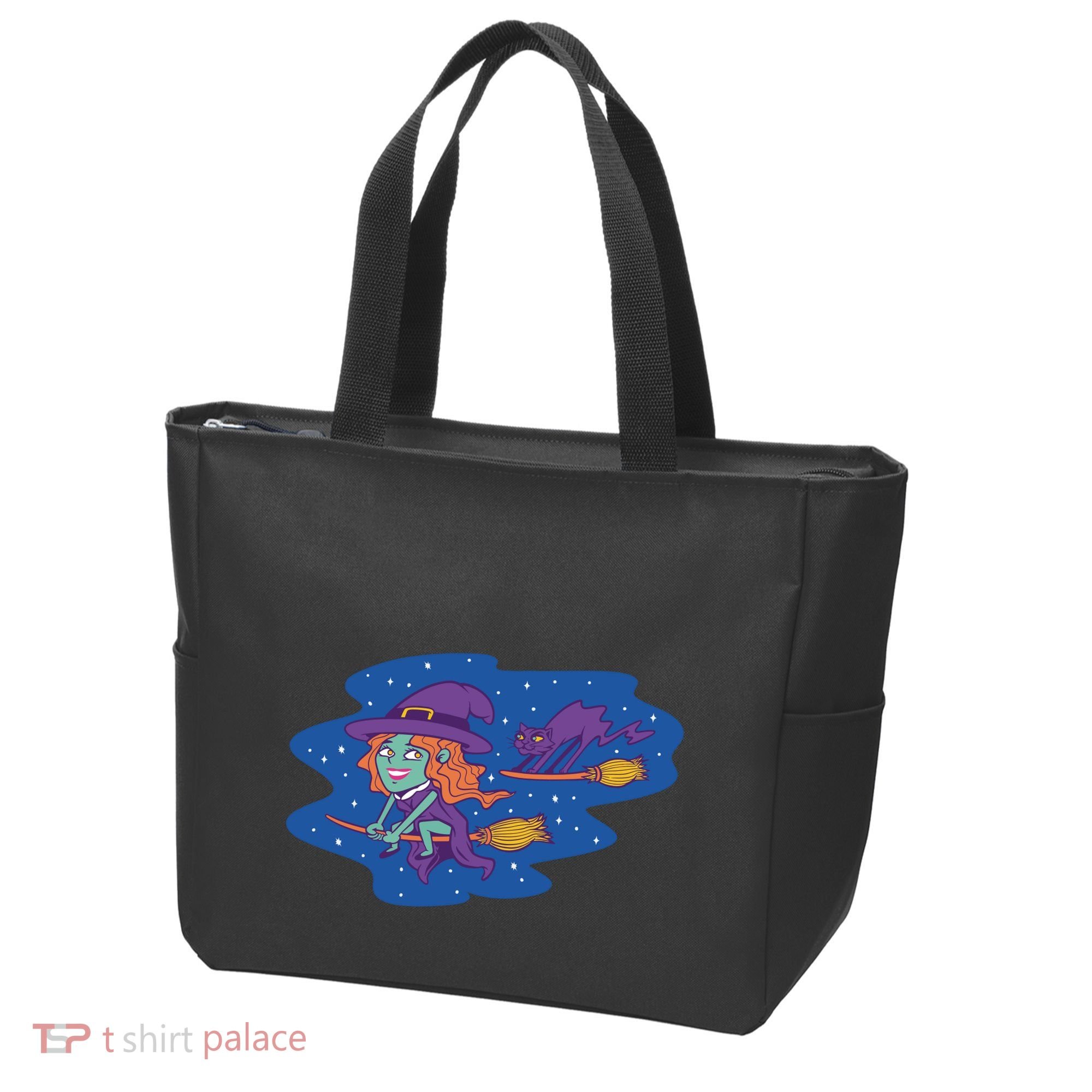 Cute Flying Witch Tote Bag