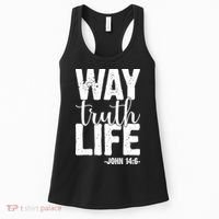 Christian Faith Way Truth Life Jesus Gift Women's Tank Top thumb 0