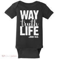 Christian Faith Way Truth Life Jesus Gift Baby Bodysuit thumb 0