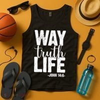 Christian Faith Way Truth Life Jesus Gift Tank Top thumb 4