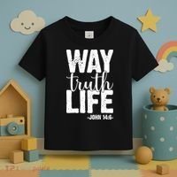 Christian Faith Way Truth Life Jesus Gift Toddler T-Shirt thumb 3