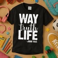Christian Faith Way Truth Life Jesus Gift Kids T-Shirt thumb 3