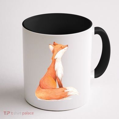 Cute Fox Watercolor | Funny Fox Lover Mammal Child Coffee Mug back