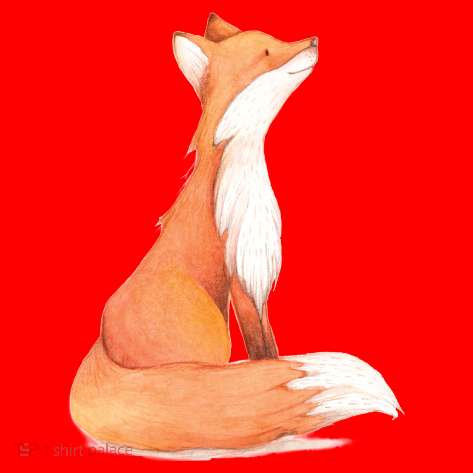 Cute Fox Watercolor | Funny Fox Lover Mammal Child T-Shirt