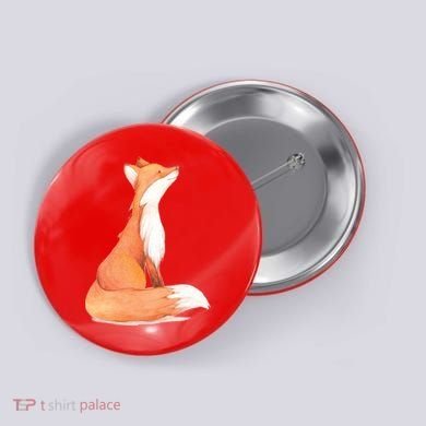 Cute Fox Watercolor | Funny Fox Lover Mammal Child Button