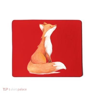 Cute Fox Watercolor | Funny Fox Lover Mammal Child Mousepad