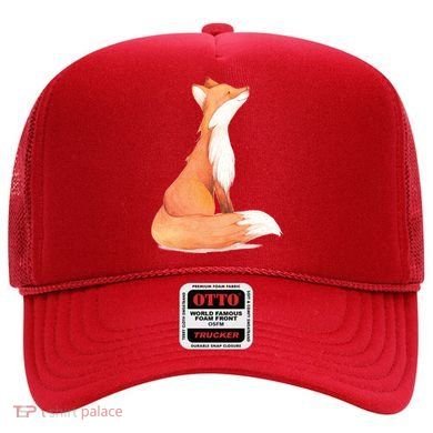 Cute Fox Watercolor | Funny Fox Lover Mammal Child Hat
