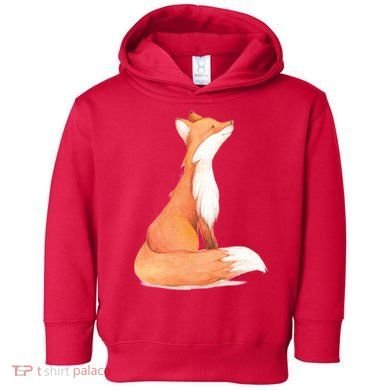 Cute Fox Watercolor | Funny Fox Lover Mammal Child Toddler Hoodie