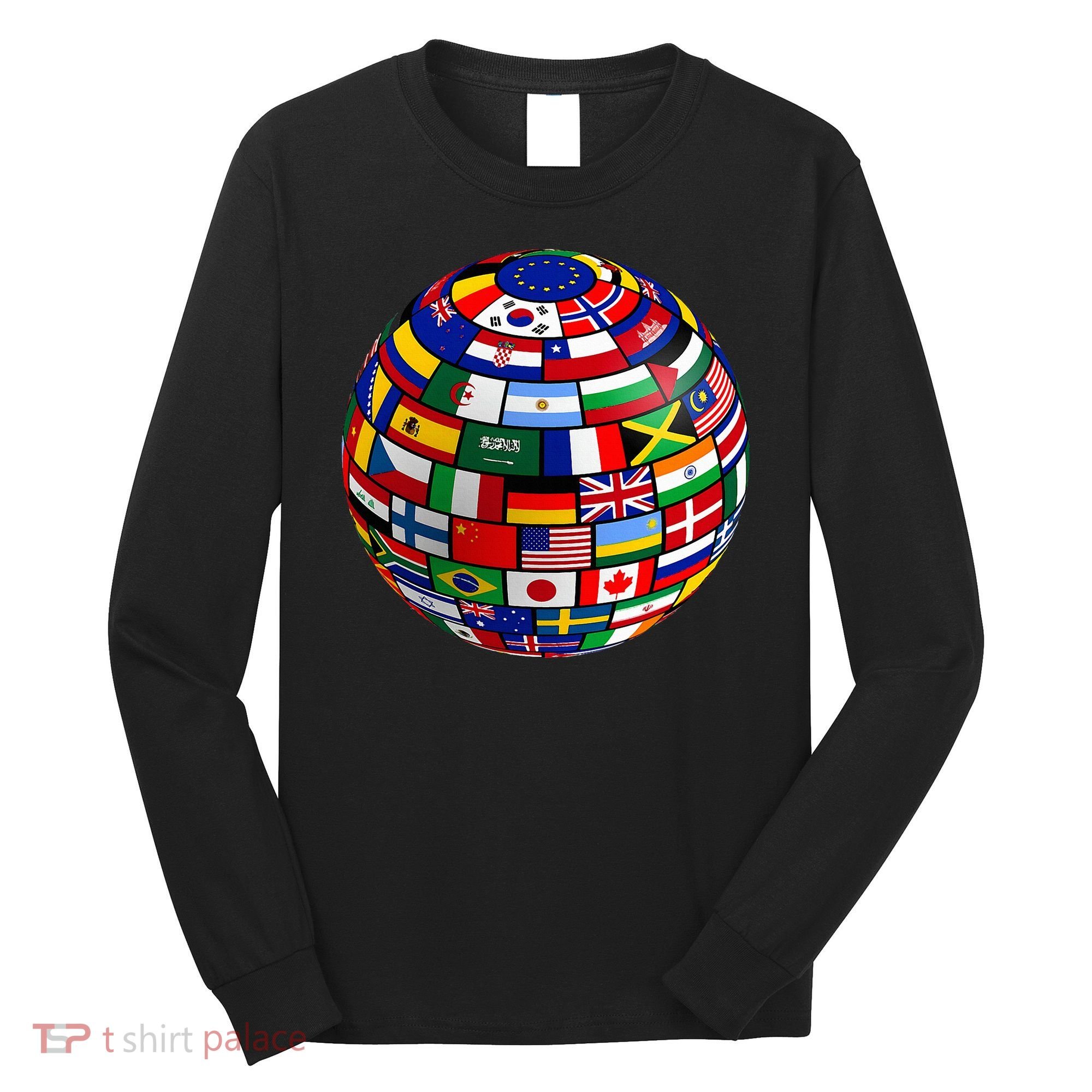 Countries Flags  World Maps  World Maps . Long Sleeve Shirt