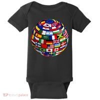 Countries Flags  World Maps  World Maps . Baby Bodysuit thumb 0