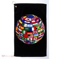 Countries Flags  World Maps  World Maps . Golf Towel thumb 0