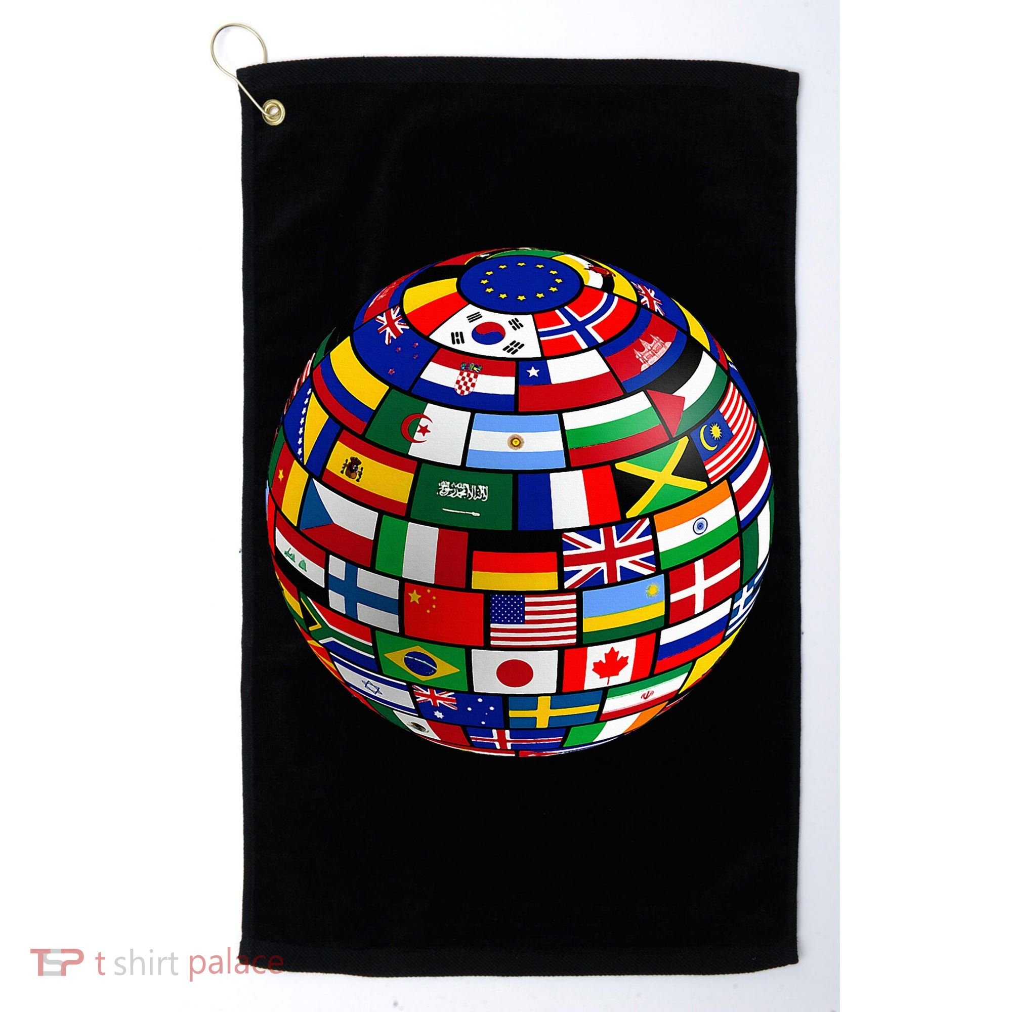 Countries Flags  World Maps  World Maps . Golf Towel