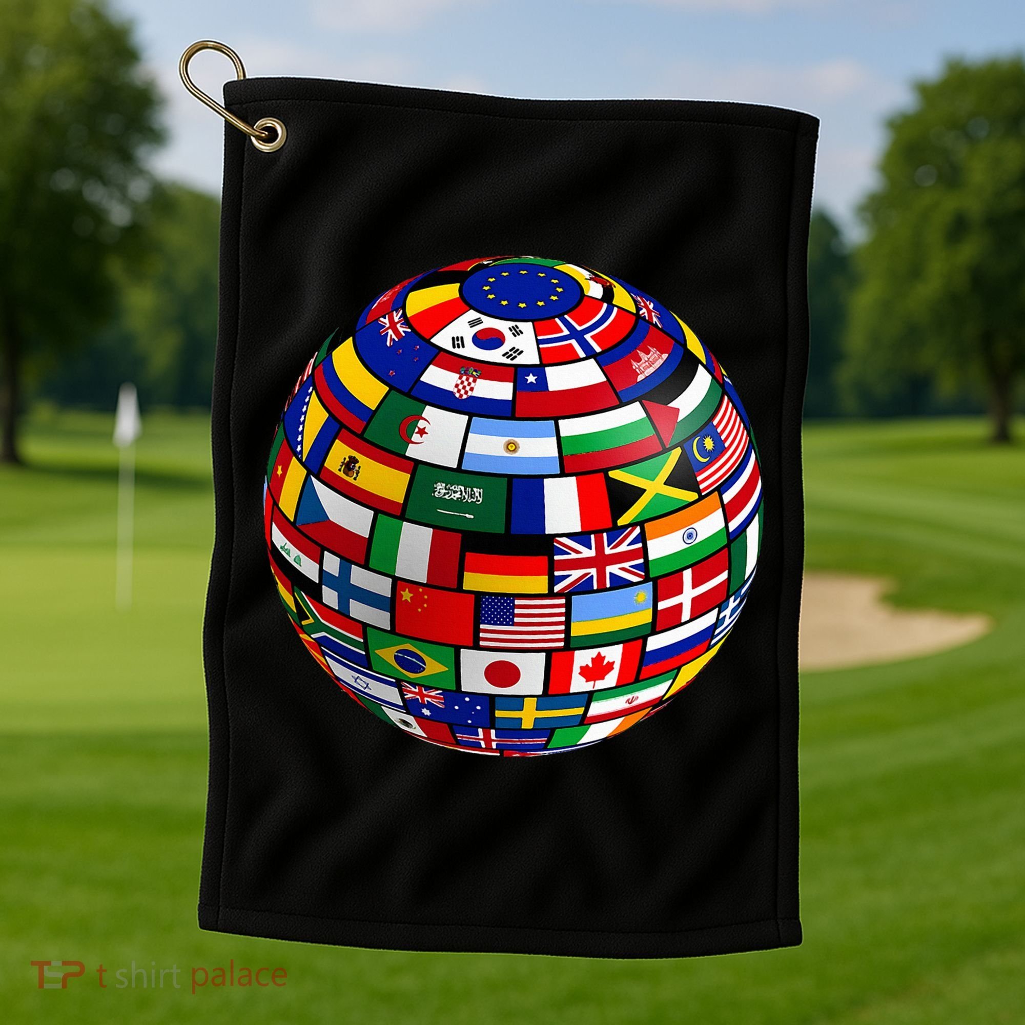 Countries Flags  World Maps  World Maps . Golf Towel