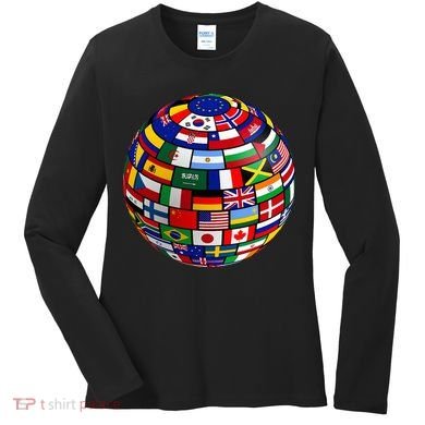 Countries Flags  World Maps  World Maps . Women's Long Sleeve Shirt