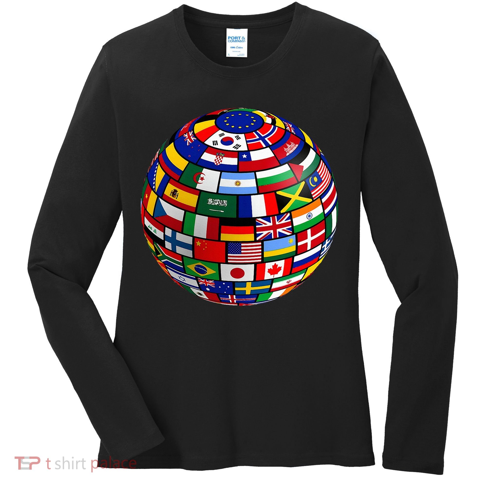 Countries Flags  World Maps  World Maps . Women's Long Sleeve Shirt