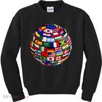 Countries Flags  World Maps  World Maps . Kids Sweatshirt thumb 0