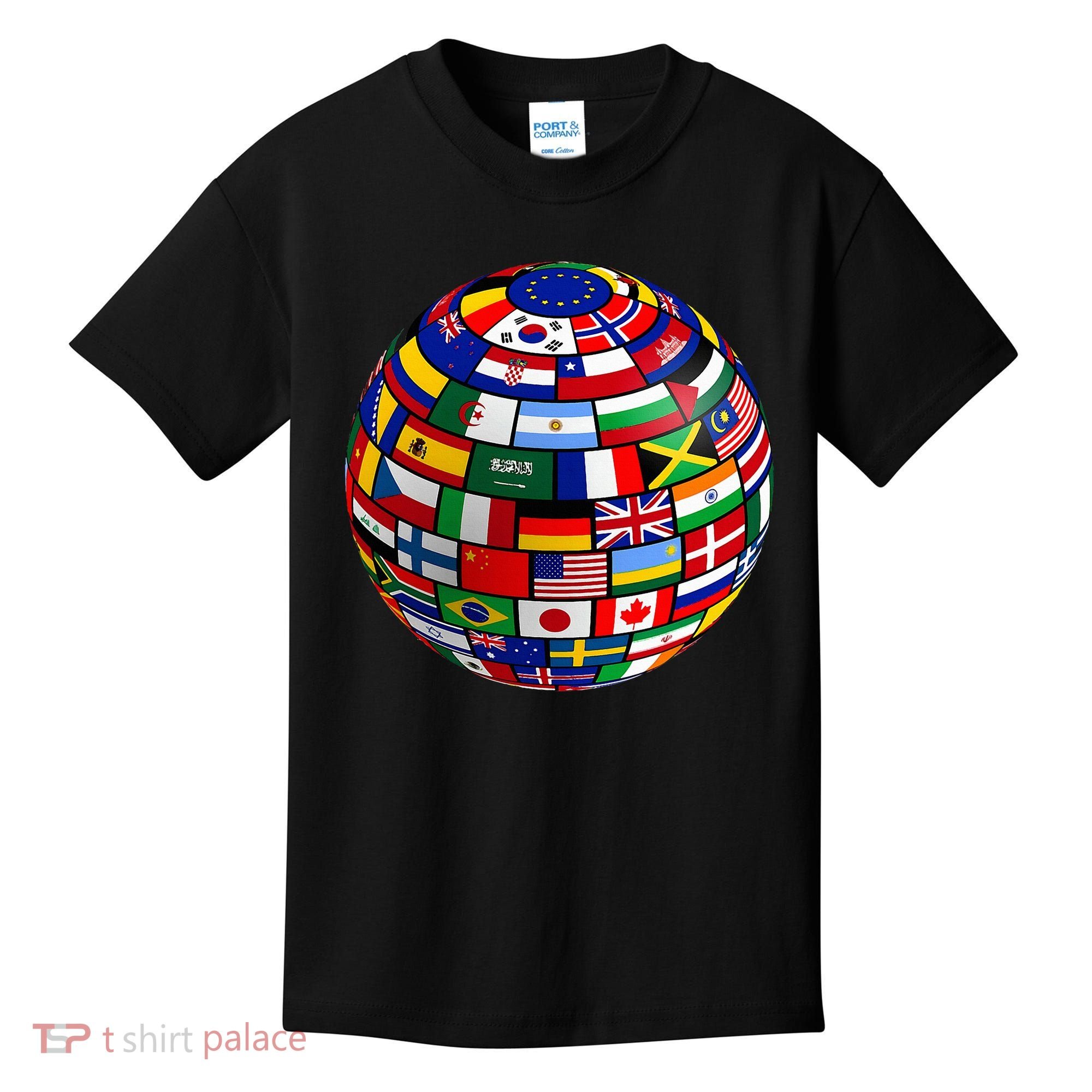 Countries Flags  World Maps  World Maps . Kids T-Shirt