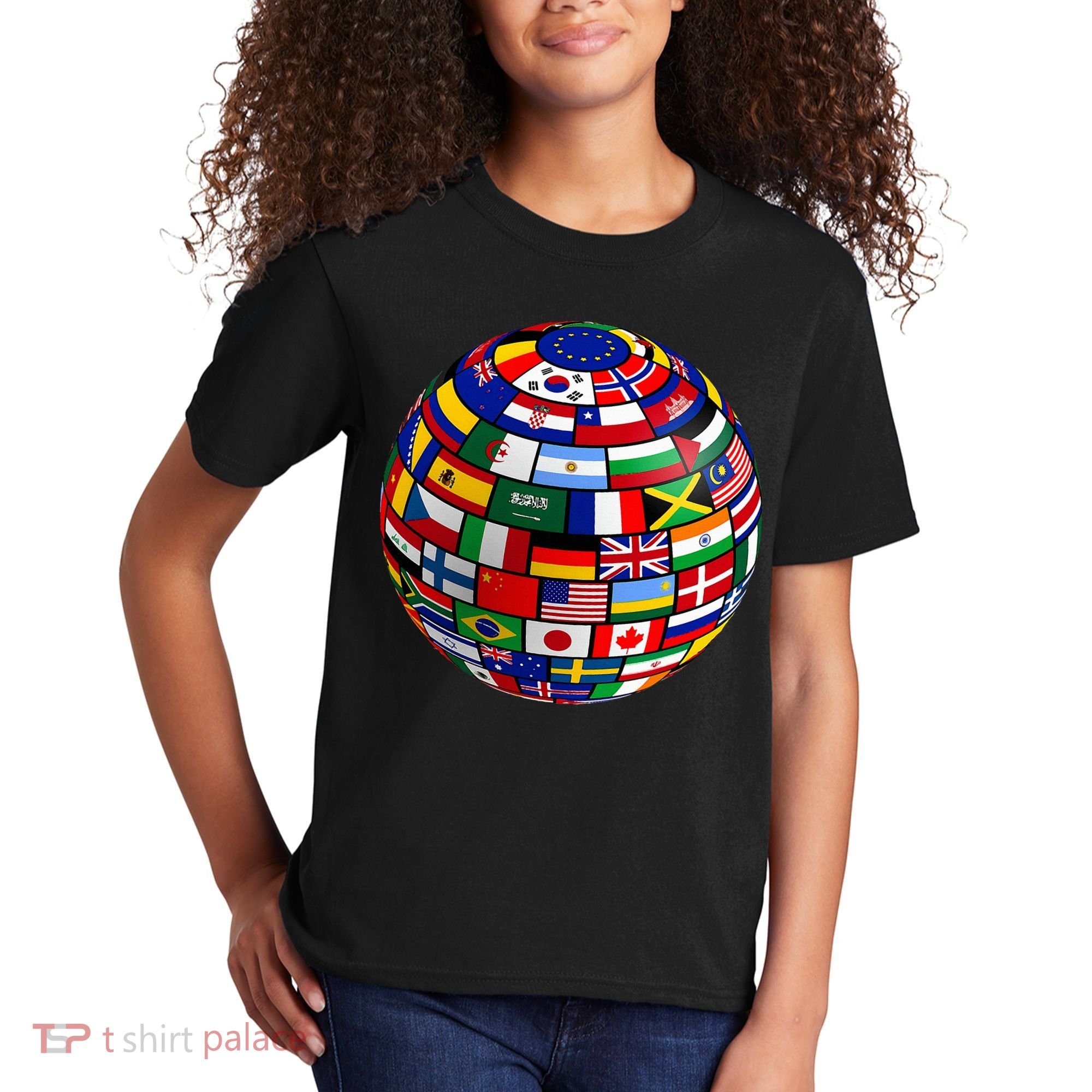 Countries Flags  World Maps  World Maps . Kids T-Shirt