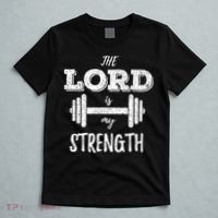 Christian Funny Workout Gym Lord Is My Strength T-Shirt thumb 5