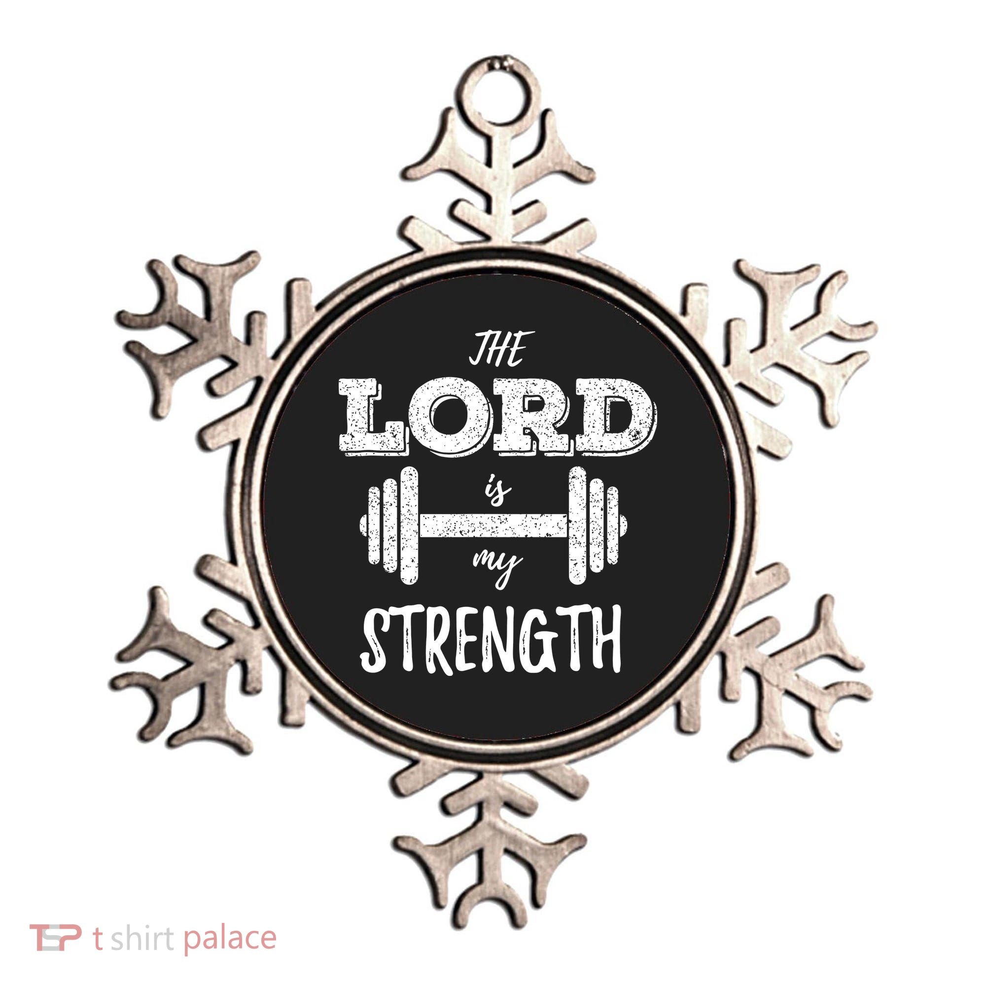 Christian Funny Workout Gym Lord Is My Strength Ornament