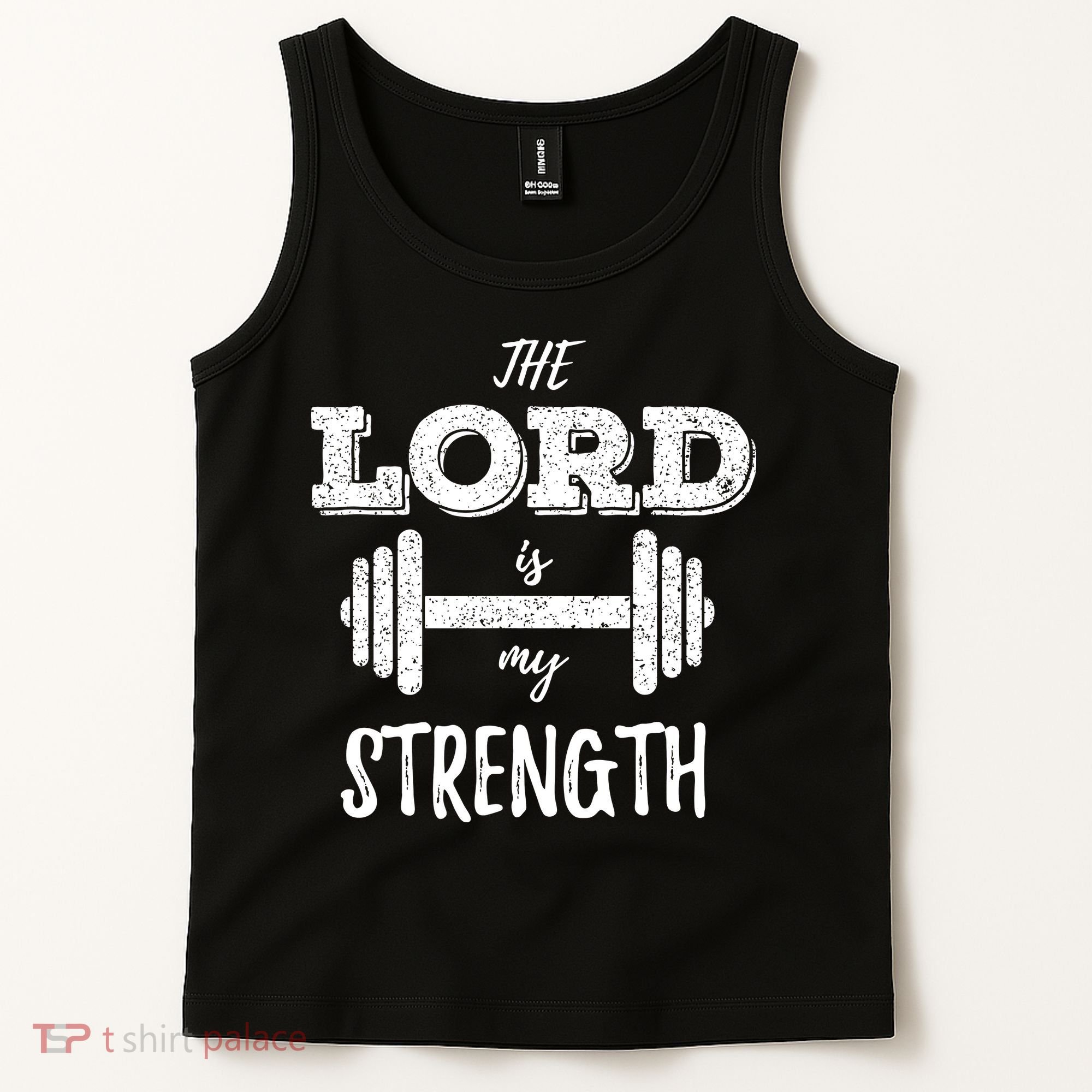 Christian Funny Workout Gym Lord Is My Strength Tank Top