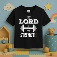 Christian Funny Workout Gym Lord Is My Strength Toddler T-Shirt thumb 3