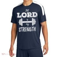 Christian Funny Workout Gym Lord Is My Strength Sport-Tek Competitor United Soccer Jersey thumb 0