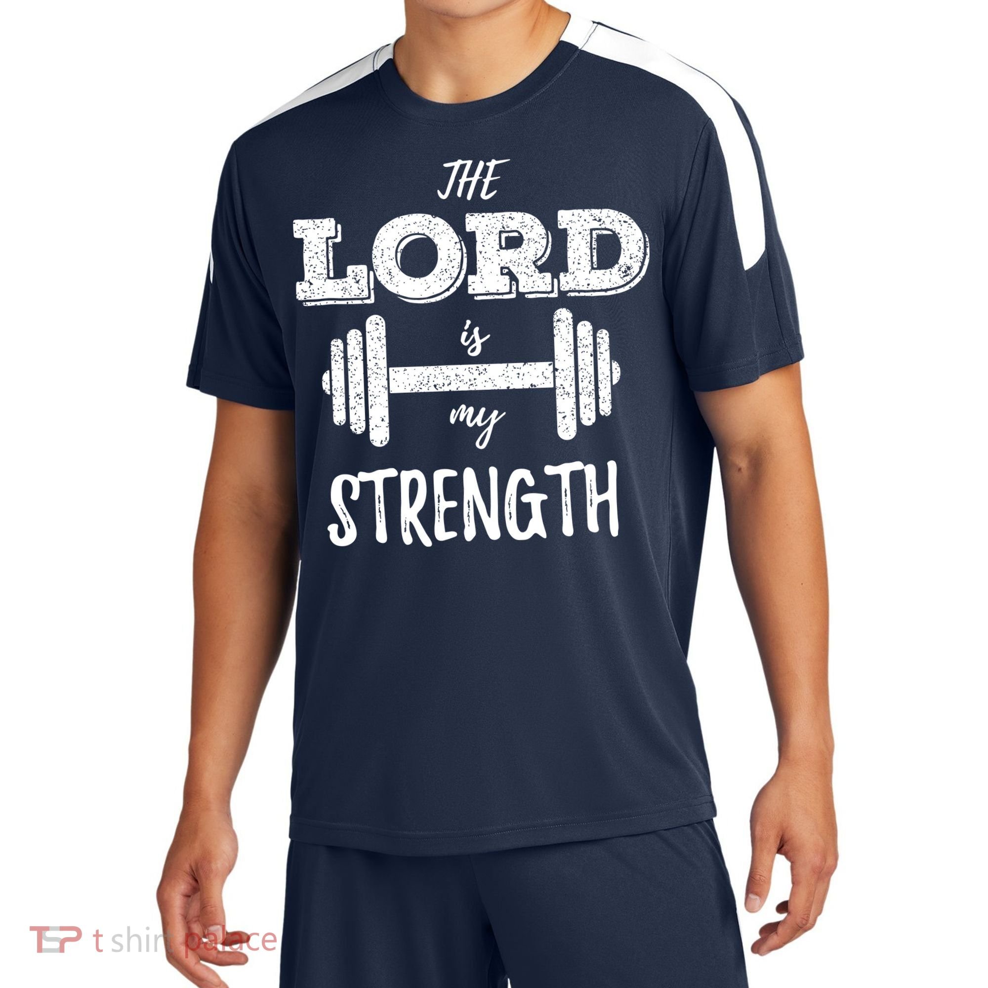 Christian Funny Workout Gym Lord Is My Strength Sport-Tek Competitor United Soccer Jersey
