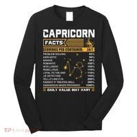 Capricorn Facts Zodiac Funny Capricorn Birthday Gift Long Sleeve Shirt thumb 0