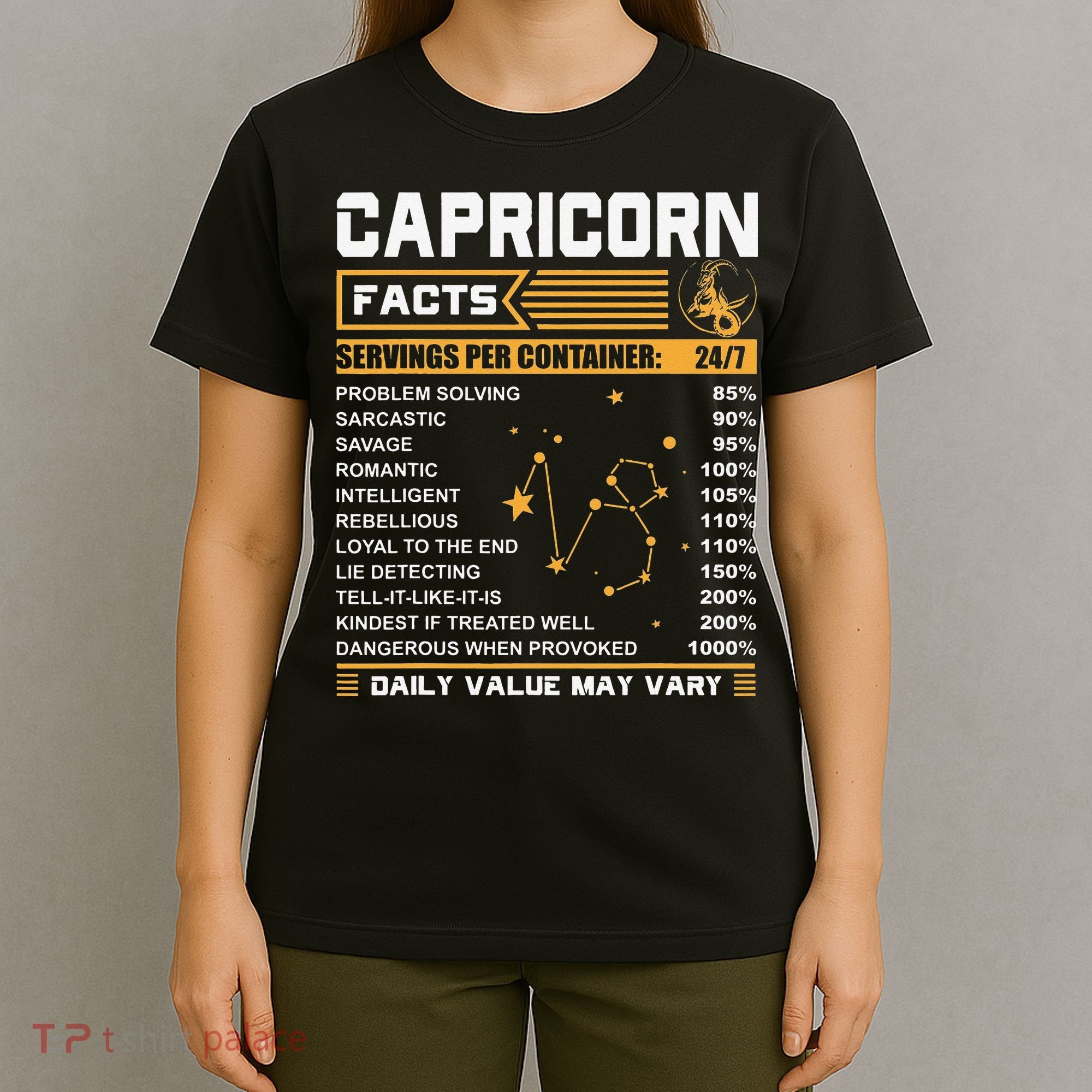 Capricorn Facts Zodiac Funny Capricorn Birthday Gift T-Shirt