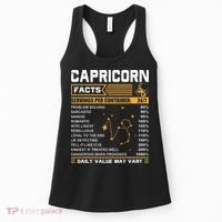 Capricorn Facts Zodiac Funny Capricorn Birthday Gift Women's Tank Top thumb 0