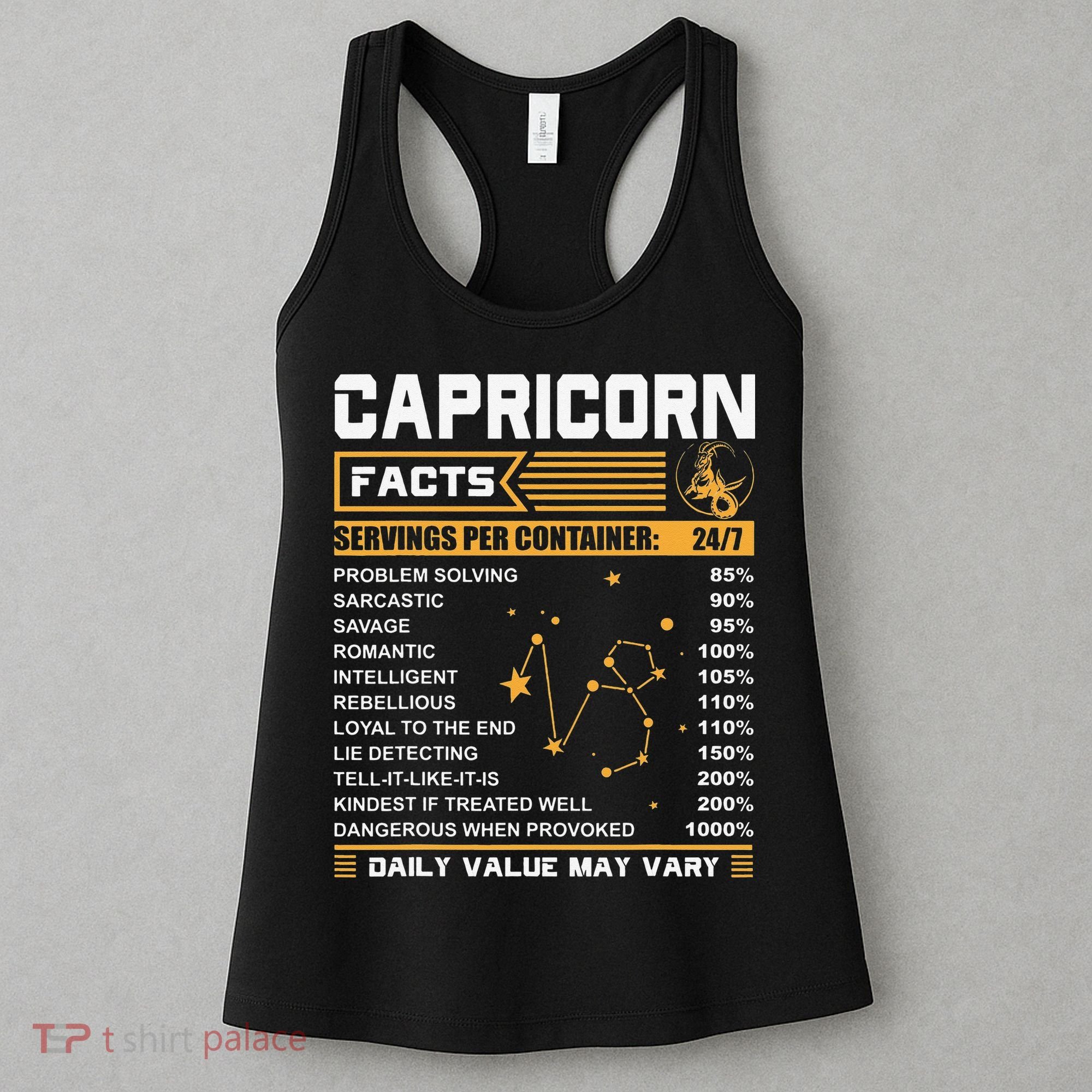 Capricorn Facts Zodiac Funny Capricorn Birthday Gift Women's Tank Top