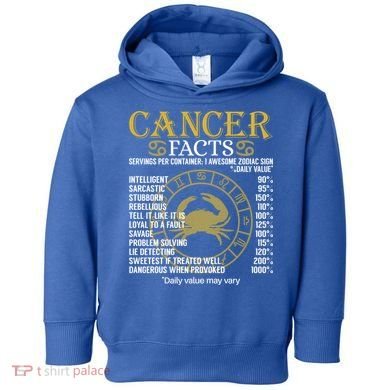 Cancer Facts Zodiac Sign Gift Great Gift Toddler Hoodie