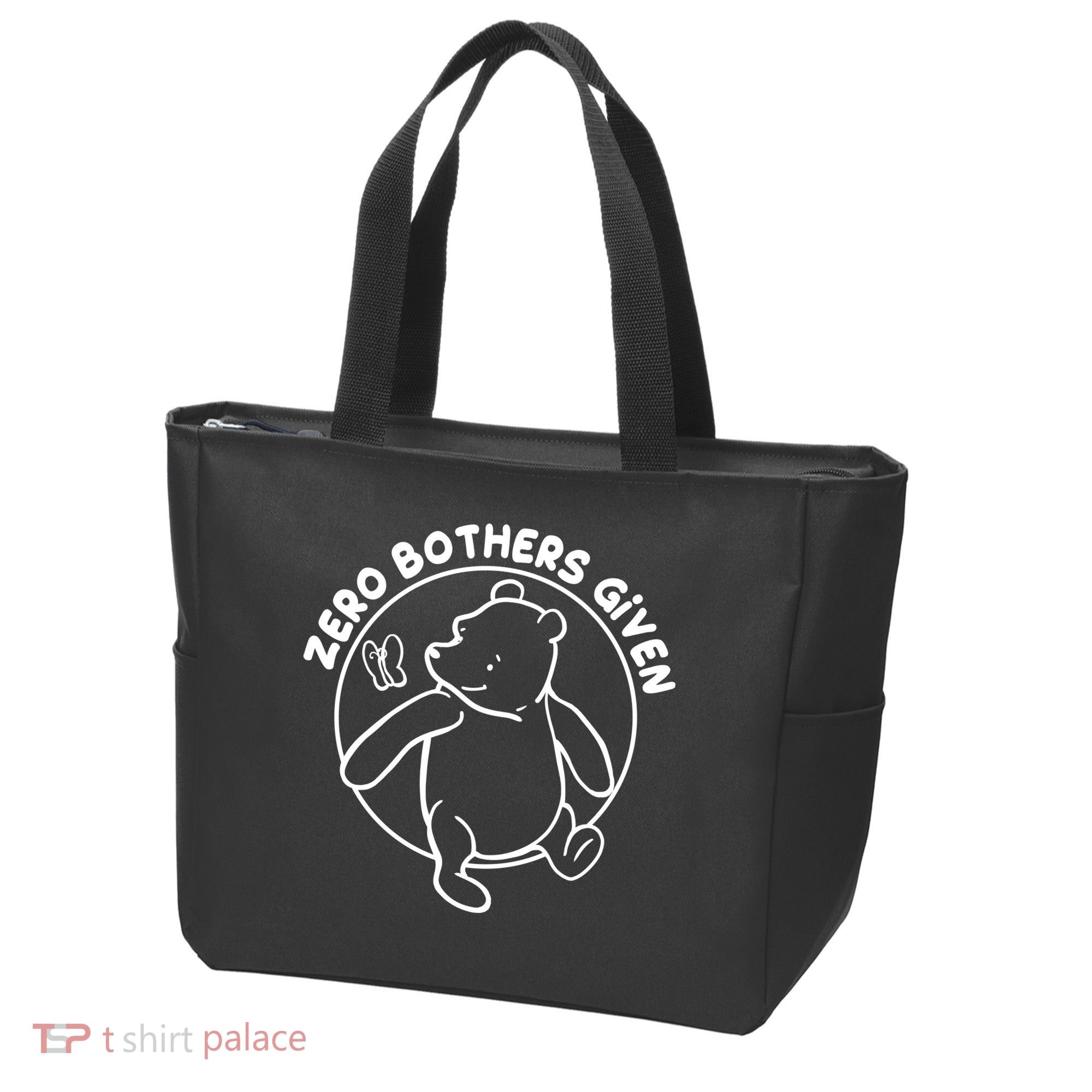 Cute Funny Zero Bothers Given Tote Bag