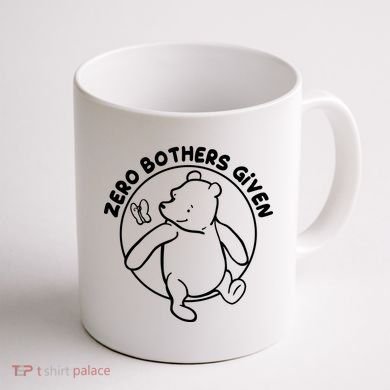 Cute Funny Zero Bothers Given Coffee Mug back