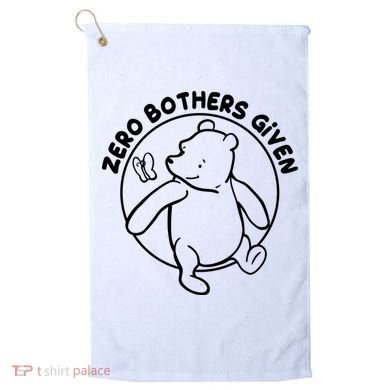 Cute Funny Zero Bothers Given Golf Towel