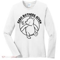 Cute Funny Zero Bothers Given Women's Long Sleeve Shirt thumb 0