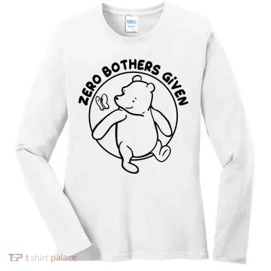 Cute Funny Zero Bothers Given Women's Long Sleeve Shirt