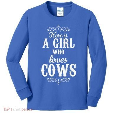 Cow Girl Kids Long Sleeve Shirt