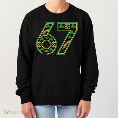 Celtic Graphic 67 Irish Clover Shamrock St Patricks Day Women's Sweatshirt