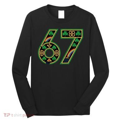 Celtic Graphic 67 Irish Clover Shamrock St Patricks Day Long Sleeve Shirt