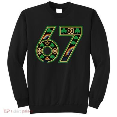 Celtic Graphic 67 Irish Clover Shamrock St Patricks Day Sweatshirt