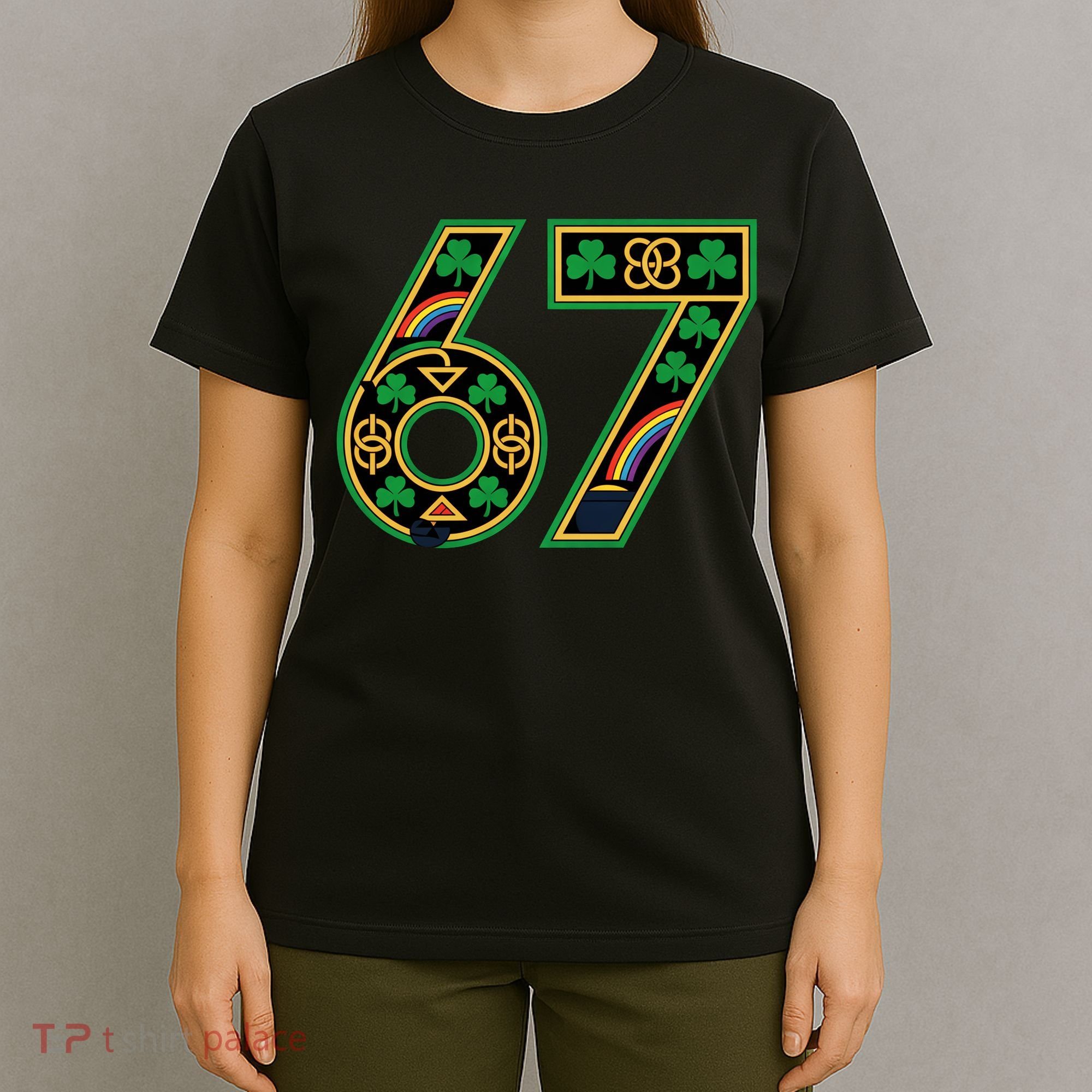 Celtic Graphic 67 Irish Clover Shamrock St Patricks Day T-Shirt