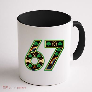 Celtic Graphic 67 Irish Clover Shamrock St Patricks Day Coffee Mug back