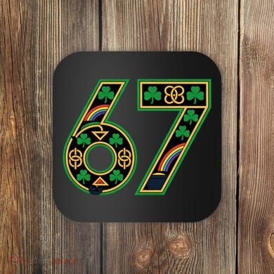 Celtic Graphic 67 Irish Clover Shamrock St Patricks Day Coaster