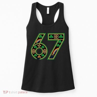 Celtic Graphic 67 Irish Clover Shamrock St Patricks Day Women's Tank Top