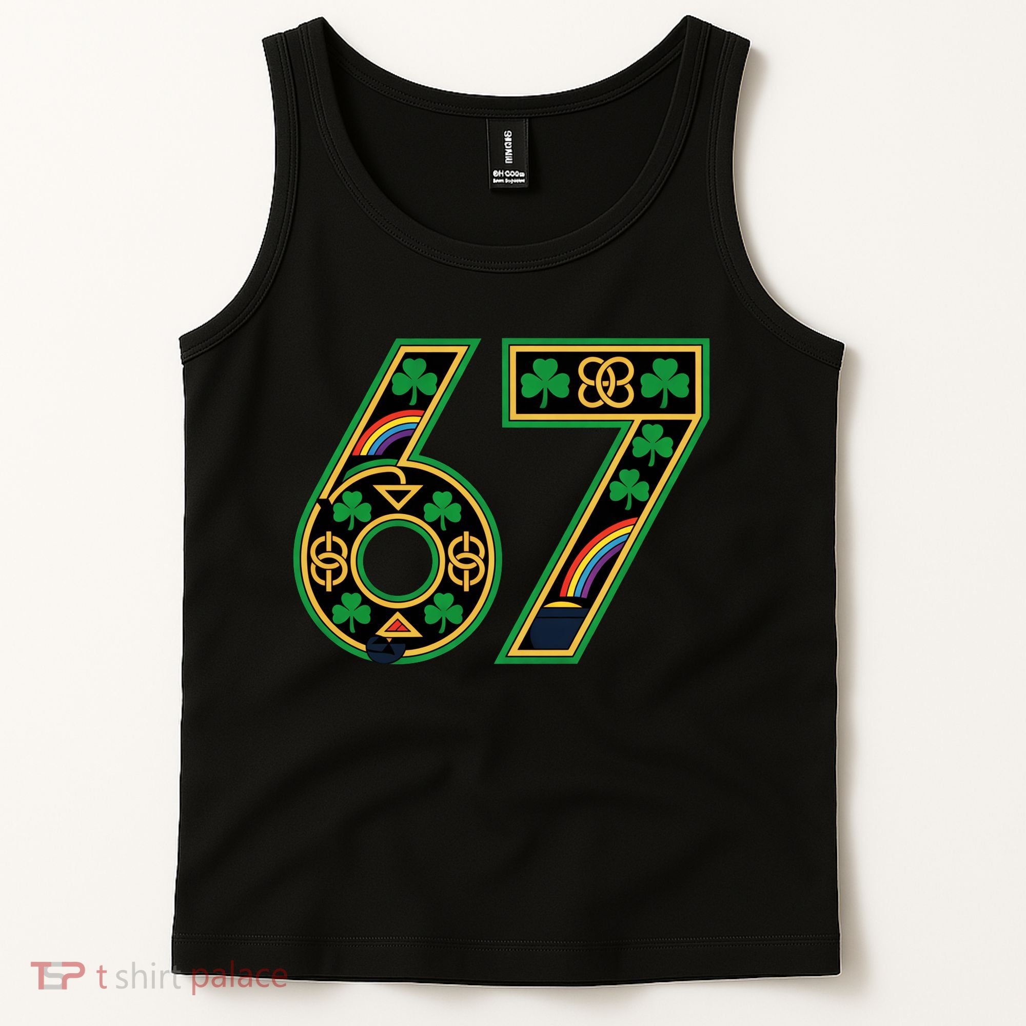 Celtic Graphic 67 Irish Clover Shamrock St Patricks Day Tank Top