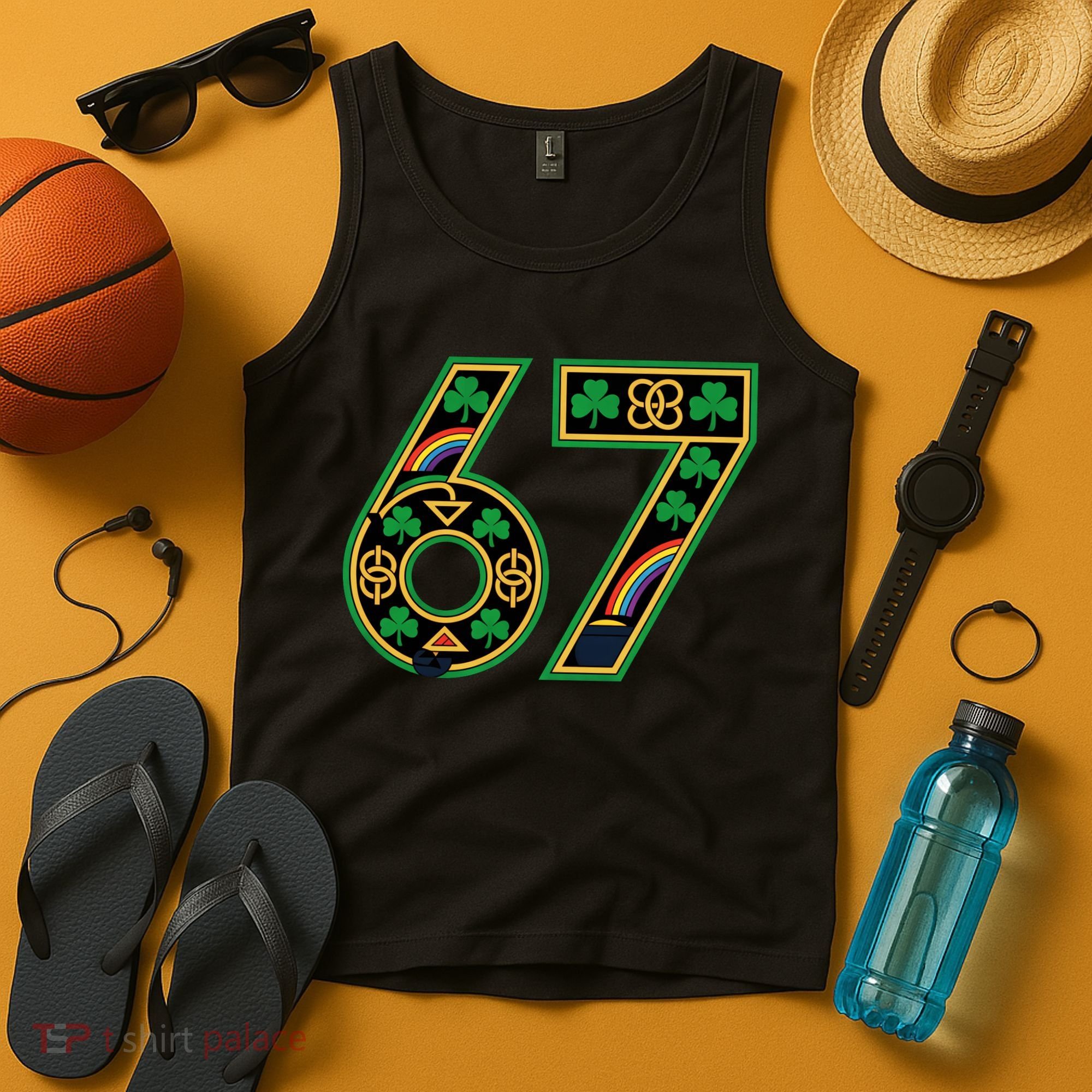Celtic Graphic 67 Irish Clover Shamrock St Patricks Day Tank Top