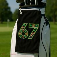 Celtic Graphic 67 Irish Clover Shamrock St Patricks Day Golf Towel thumb 2