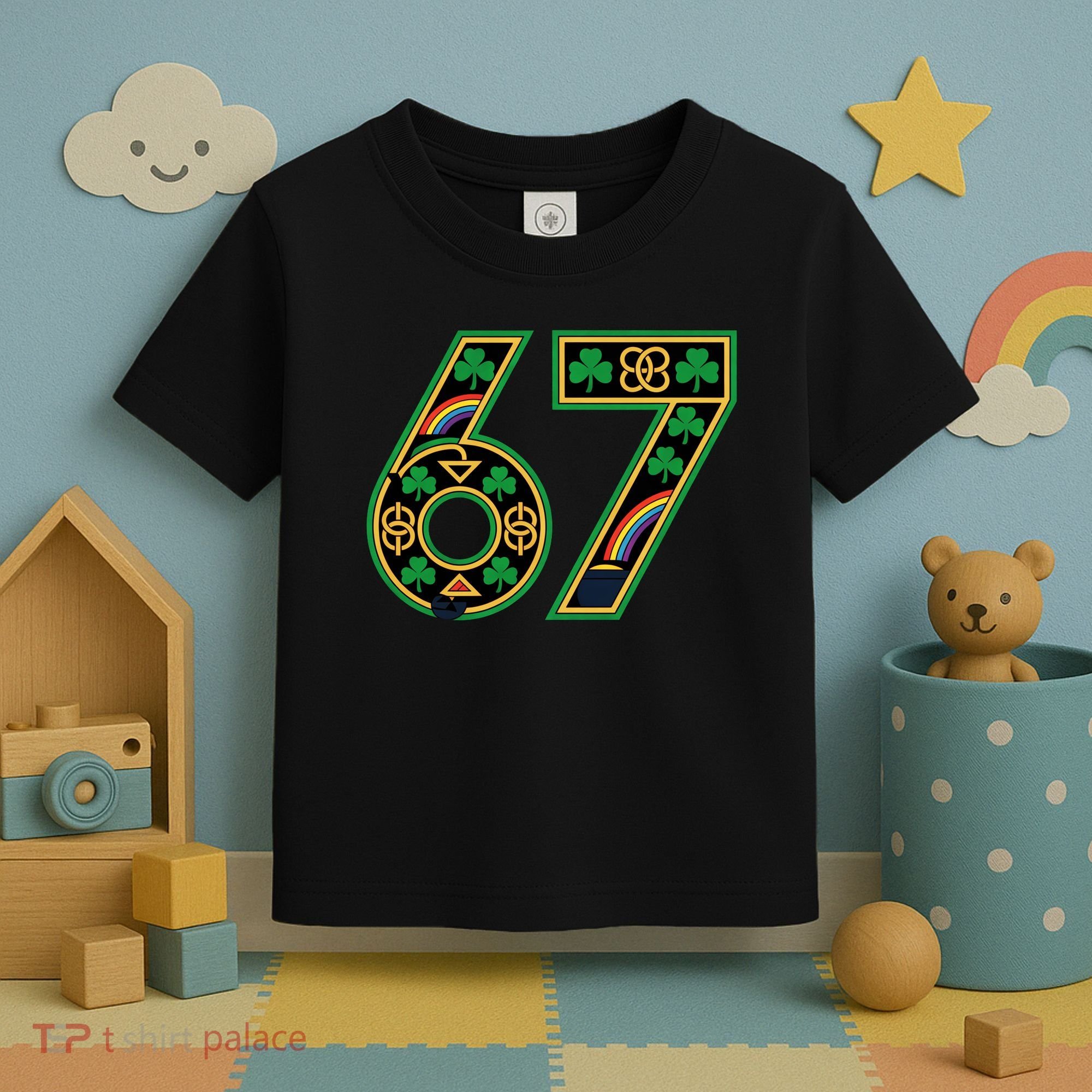 Celtic Graphic 67 Irish Clover Shamrock St Patricks Day Toddler T-Shirt